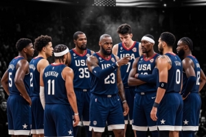 美媒预测2028美国男篮阵容：詹杜领衔 大头&CC&哈利在列 内线热巴